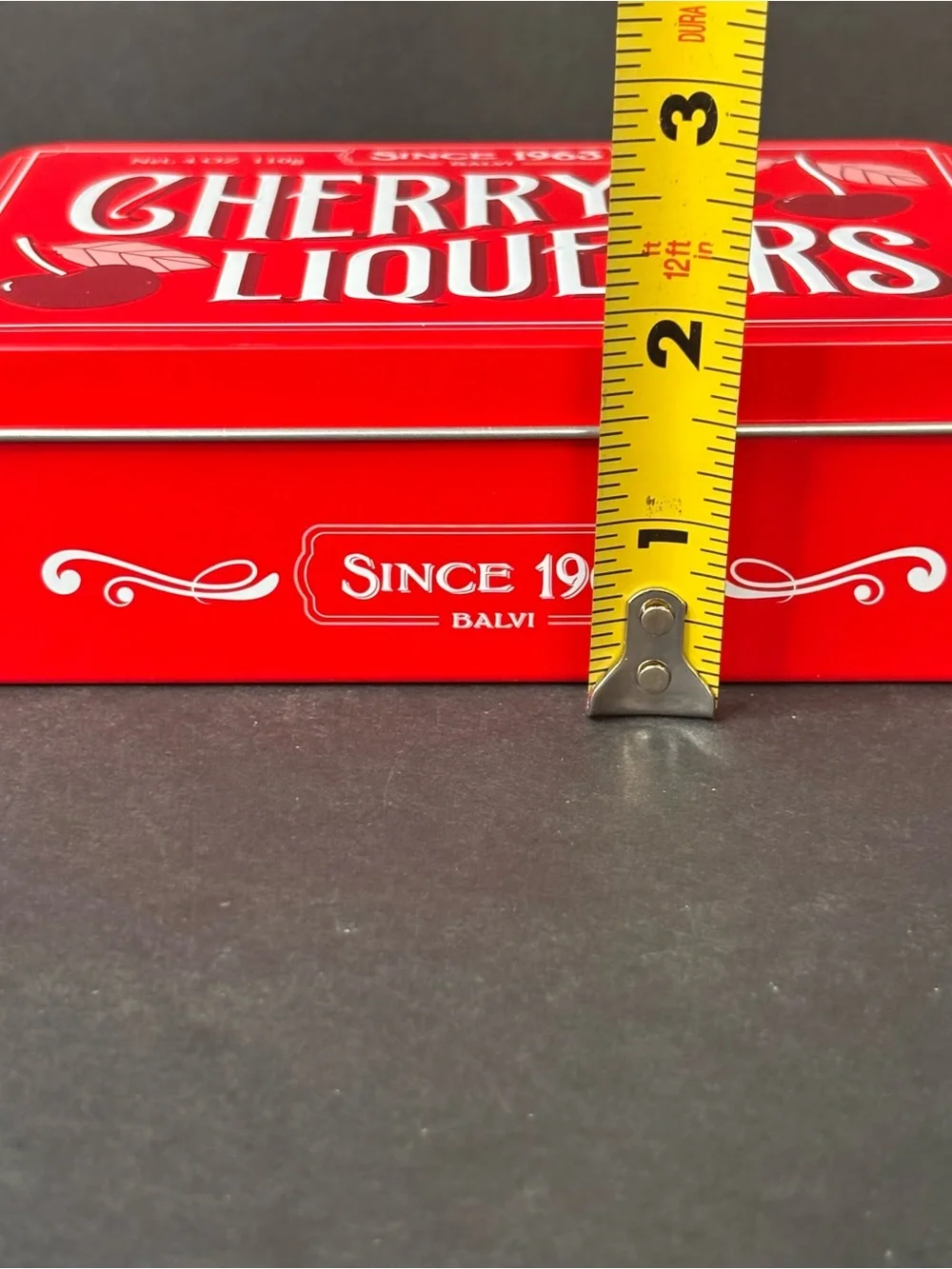 Anthropologie x Balvi Cherry Liqueur Jewelry Box Retro Candy Tin Style Velvet